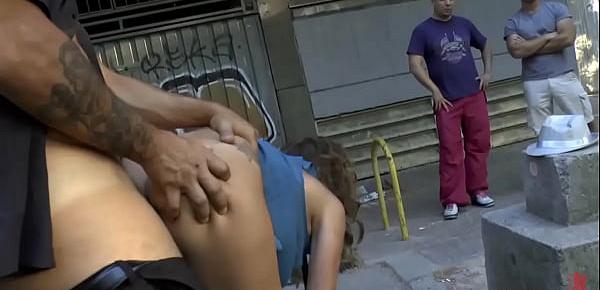  Babe fucked in different public places